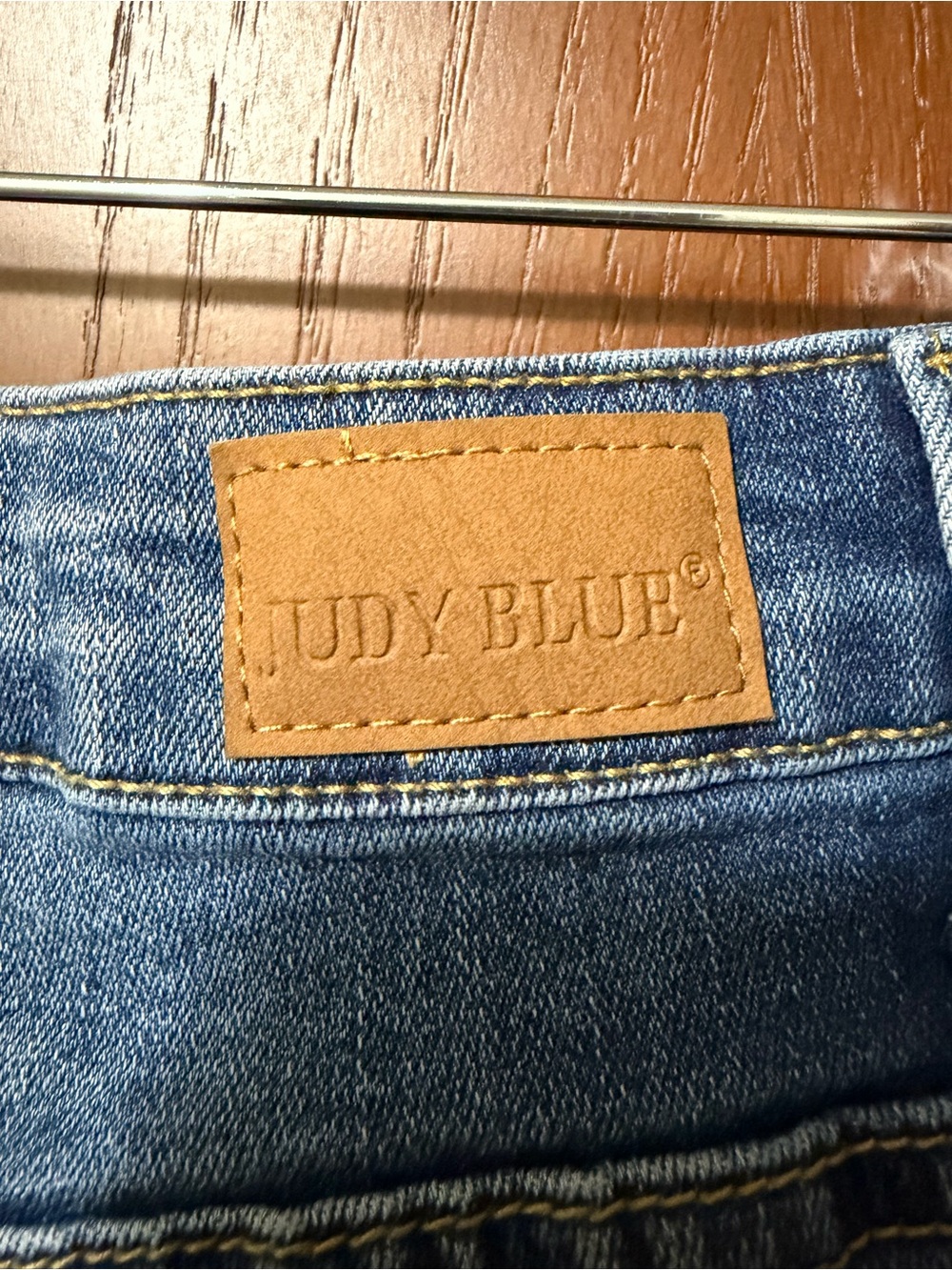 Judy Blue Women's Blue Denim Roll-Cuff Shorts - Picture 4 of 5